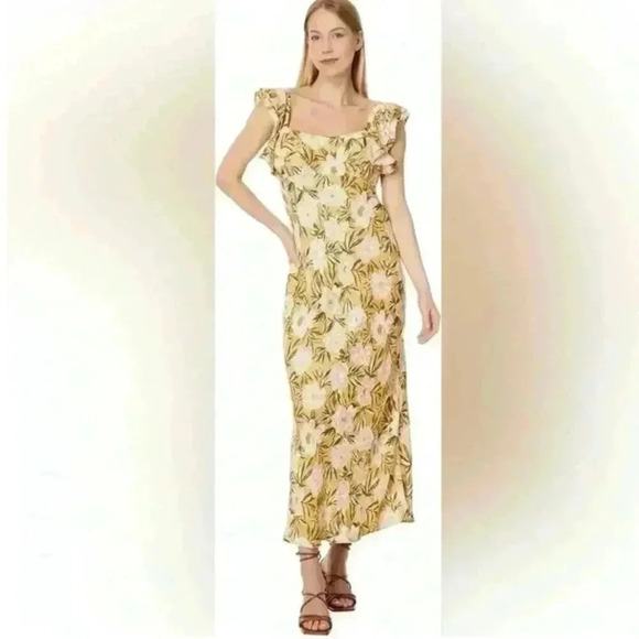 NWT Madewell Floral Angelina Maxi Dress in Chamomile Tea Yellow Size 12 - Picture 1 of 12